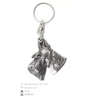 Scottish terrier, Aberdeen Terrier, Scottie, Aberdeenie I - Silver-plated dog pendant, handbag decoration, backpack pendant by Art-Dog brand