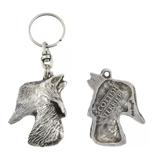 Terrier écossais, Scottish terrier - Pendentif chien argenté, décoration de sac à main, pendentif sac à dos par la marque Art-Dog