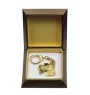 Scottish terrier, Aberdeen Terrier, Scottie, Aberdeenie I - Gilded key ring with dog in gift box, handbag decoration, luxury accessory by Art-Dog brand