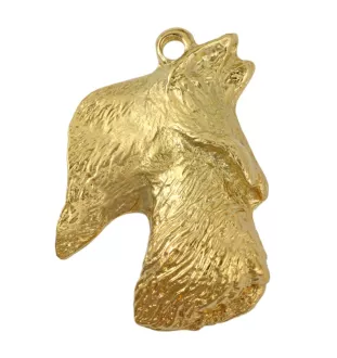Terier szkocki brelok pozłacany w pudełku Art-Dog