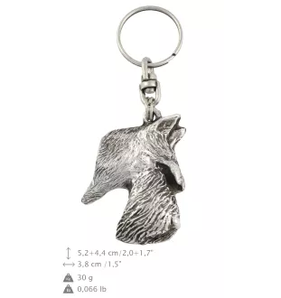 Terrier écossais, Scottish terrier - Pendentif argenté avec un chien dans une boîte décorative, décoration de sac à main, pendentif de sac à dos par la marque Art-Dog