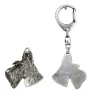 Terrier écossais, Scottish terrier I - Porte-clés argenté avec un chien dans une boîte cadeau, décoration de sac à main, pendentif de sac à dos par la marque Art-Dog