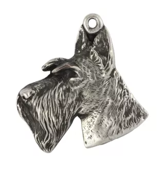Terrier écossais, Scottish terrier I - Porte-clés argenté avec un chien dans une boîte cadeau, décoration de sac à main, pendentif de sac à dos par la marque Art-Dog