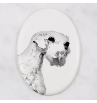 Sealyham Terrier - Gedenktafel mit einem Foto eines Hundes, Grabplatte mit Druck, personalisierte ovale Platte der Marke Art-Dog