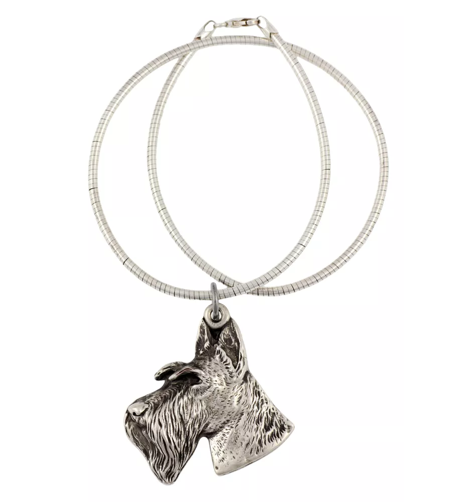 Schottischer Terrier, Scottish terrier I - Hundehalsband, einzigartiger Schmuck für den Hundefan, einzigartiger Kreuzotter-Anhänger der Marke Art-Dog