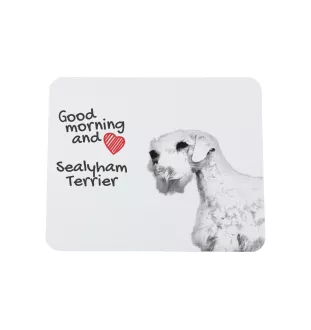 Sealyham Terrier - Mauspad mit Druck, personalisiertes Mauspad mit Hund, einzigartiges Gadget für Büroangestellte von Art-Dog.