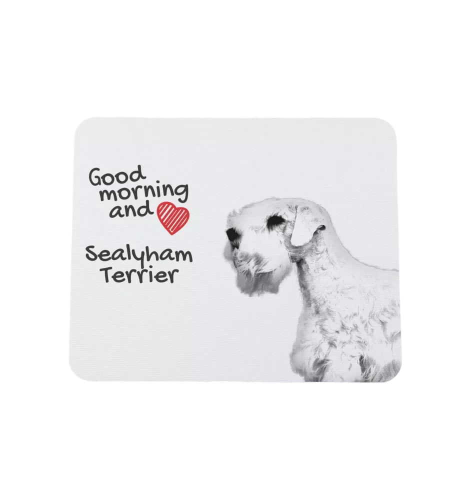 Sealyham Terrier, Welsh Border Terrier, Cowley Terrier - mouse pad with print, personalized dog-themed mouse pad, unique gadget for an office worker by Art-Dog brand