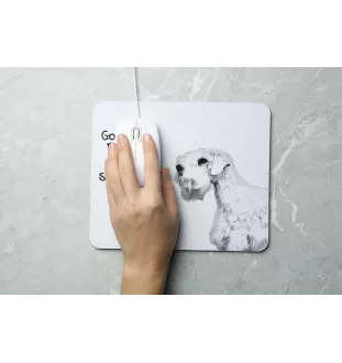 Sealyham Terrier, Welsh Border Terrier, Cowley Terrier - mouse pad with print, personalized dog-themed mouse pad, unique gadget for an office worker by Art-Dog brand