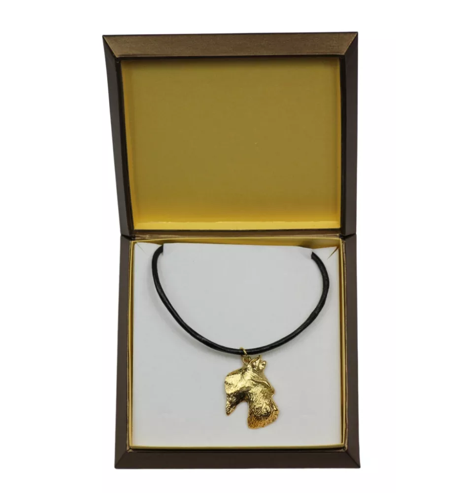 Scottish terrier, Aberdeen Terrier, Scottie, Aberdeenie - Dog necklace in gift box, gold-plated pendant for dog fan, striking jewellery by Art-Dog