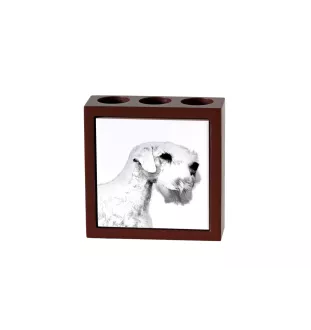 Sealyham Terrier, Welsh Border Terrier, Cowley Terrier - pen holder with a dog, desk organizer with a print, personalized desk decoration from the Art-Dog brand.