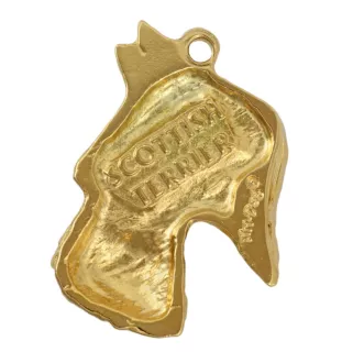Schottischer Terrier, Scottish terrier - Hundehalsband, vergoldeter Anhänger für Hundefans, einzigartiger Schmuck der Marke Art-Dog