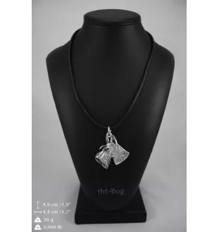 Schottischer Terrier, Scottish terrier I - Hundehalsband in Geschenkbox, versilbertes Medaillon für Hundefans, markanter Anhänger der Marke Art-Dog