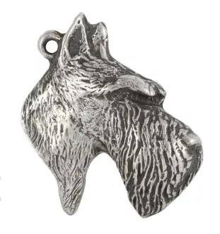 Scottish terrier, Aberdeen Terrier, Scottie, Aberdeenie - Dog necklace in gift box, silver-plated locket for dog fan, striking pendant by Art-Dog brand
