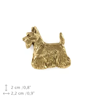 Terrier écossais, Scottish terrier - broche plaquée or, ornement élégant pour chien, broche unique de la marque Art-Dog