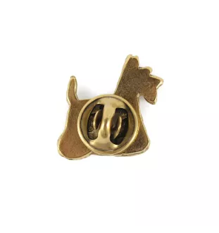 Terrier écossais, Scottish terrier - broche plaquée or, ornement élégant pour chien, broche unique de la marque Art-Dog