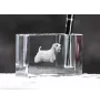 Sealyham Terrier - Stifthalter, Kristallorganizer mit Hundefoto, einzigartige Schreibtischdekoration der Marke Art-Dog