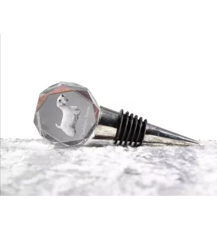 Sealyham Terrier, Welsh Border Terrier, Cowley Terrier - Bottle stopper, crystal wine stopper with photo, personalised gift for bartender by Art-Dog brand