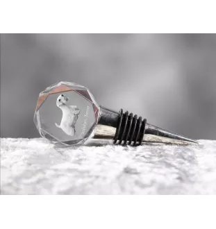 Sealyham Terrier stopper kryształowy  do wina z psem Art-Dog