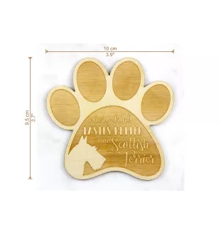 Terrier écossais, Scottish terrier - Sous-verre mug, sous-verre gravé avec chien, cadeau pour amoureux des chiens par la marque Art-Dog