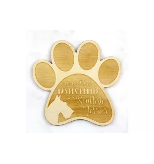 Scottish terrier, Aberdeen Terrier, Scottie, Aberdeenie - Mug coaster, engraved coaster with dog, gift for dog lover by Art-Dog brand