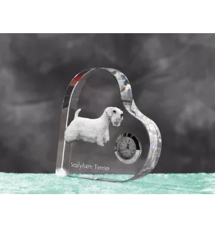 Sealyham Terrier zegar w kształcie serca z psem Art-Dog