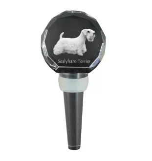 Sealyham Terrier - Kristallflaschenverschluss, einzigartiger Weinverschluss mit Foto, personalisiertes Geschenk für Sommelier der Marke Art-Dog