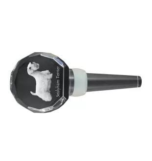 Sealyham Terrier - Bouchon de bouteille en cristal, bouchon de vin unique avec photo, cadeau personnalisé pour sommelier par la marque Art-Dog