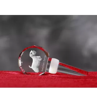 Sealyham Terrier grubszy stopper do wina z psem Art-Dog