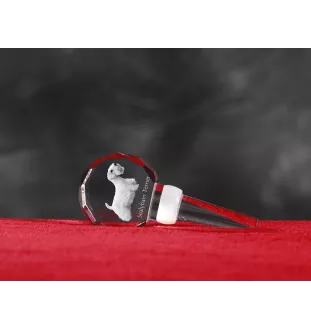 Sealyham Terrier - Kristallflaschenverschluss, einzigartiger Weinverschluss mit Foto, personalisiertes Geschenk für Sommelier der Marke Art-Dog