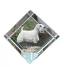 Sealyham Terrier - un cube de cristal avec une photo, une photo de cheval dans le cristal, un presse-papiers cubique de la marque Art-Dog
