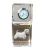 Sealyham Terrier, Welsh Border Terrier, Cowley Terrier - crystal clock with a photo, a photo of a dog in crystal, personalized desk clock by Art-Dog brand
