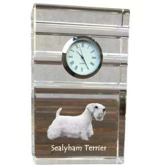 Sealyham Terrier zegar trój-paskowy z psem Art-Dog