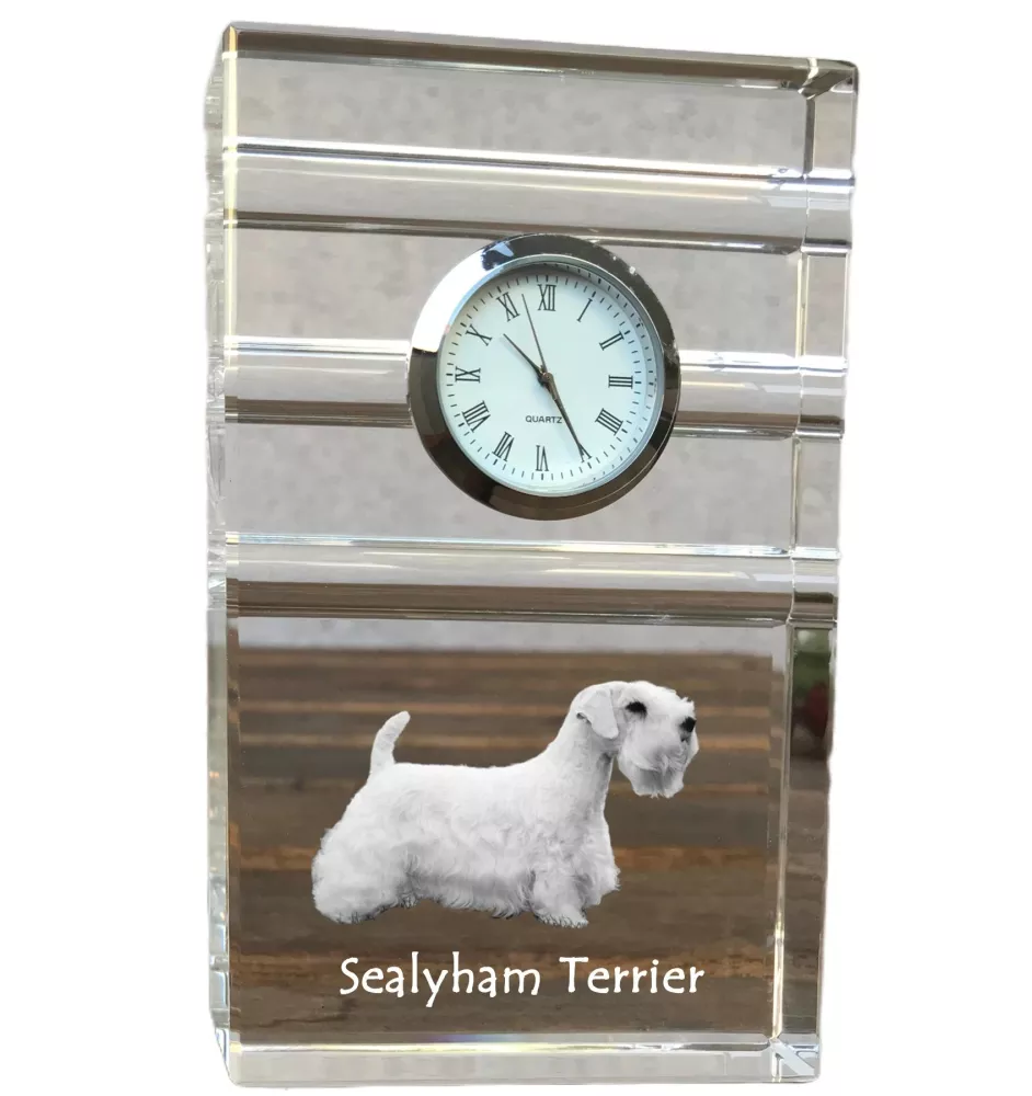 Sealyham Terrier zegar trój-paskowy z psem Art-Dog