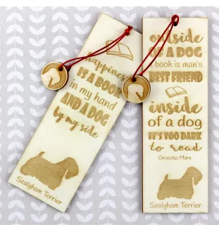 Sealyham Terrier - Lesezeichen mit Hund, personalisiertes Lesezeichen, Hundeaccessoire für Leser der Marke Art-Dog