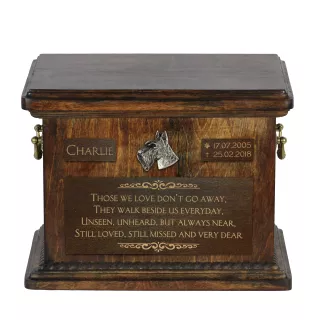 Schottischer Terrier, Scottish terrier I Personalisierte Hundeurne mit Gravur, Erinnerungsbox für Hundeknochen von der Marke Art-Dog