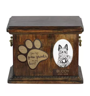 Schottischer Terrier, Scottish terrier - Hund Ascheurne, personalisierte Ascheurne mit Foto, Hund Ascheurne von der Marke Art-Dog