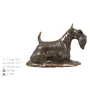 Terrier écossais, Scottish terrier - une urne pour les cendres d'un chien, une urne avec une statuette, une urne élégante de style classique de la marque Art-Dog