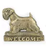 Sealyham Terrier - a door sign with a dog, a brass welcome plaque, a unique sign with the inscription Welcome from the Art-Dog brand