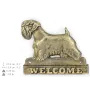 Sealyham Terrier - a door sign with a dog, a brass welcome plaque, a unique sign with the inscription Welcome from the Art-Dog brand