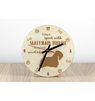 Sealyham Terrier - Hundeuhr, Holzuhr, Wanduhr für Hundefreunde, Tisch- und Regaluhr, Art-Dog