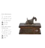 Terrier écossais, Scottish terrier I - urne pour cendres de chien, urne personnalisée avec une statuette, urne en bois avec un chien de la marque Art-Dog