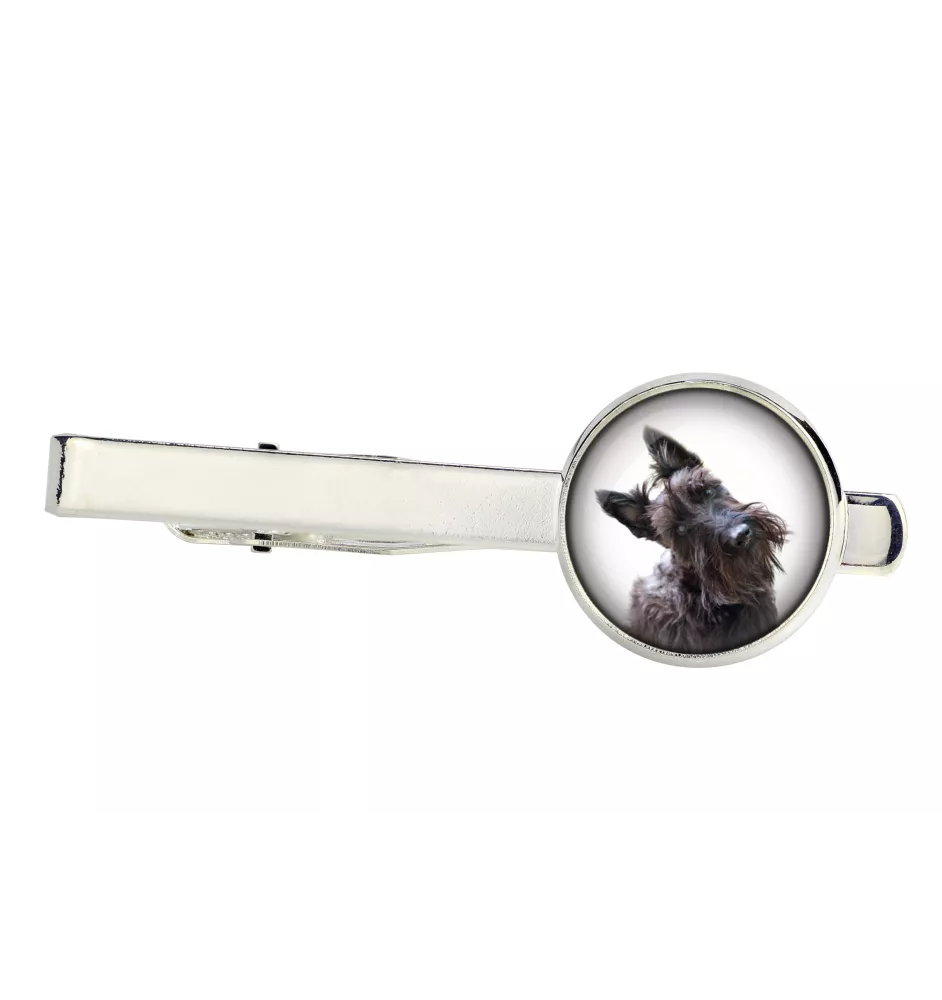 Scottish terrier, Aberdeen Terrier, Scottie, Aberdeenie - tie clip, ornament, jewelry for an evening outfit by Art-Dog