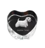Sealyham Terrier, Welsh Border Terrier, Cowley Terrier - a photo of a dog in crystal, crystal heart, unique photo frame from the Art-Dog brand