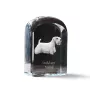 Sealyham Terrier - un cube de cristal avec une photo, une photo de chien dans le cristal, un presse-papiers cubique de la marque Art-Dog