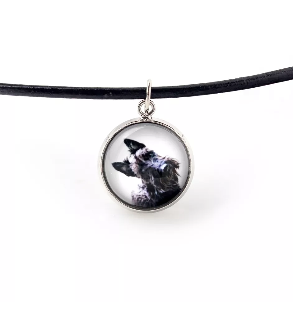 Terrier écossais, Scottish terrier - collier pendentif avec votre photo, fait main, bijoux de la marque Art-Dog