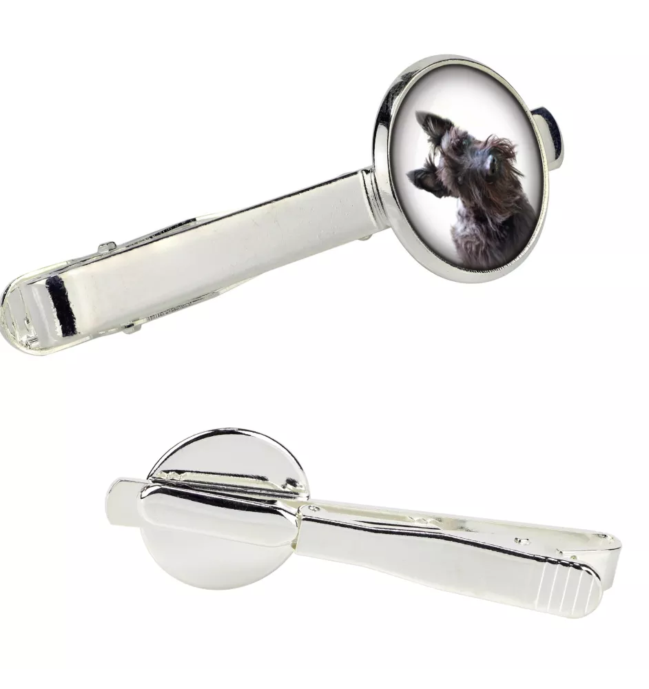 Terrier écossais, Scottish terrier - pince à cravate dans une boîte, cravate élégante, bijoux personnalisés de la marque Art-Dog