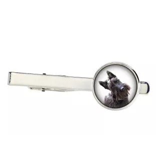 Scottish terrier, Aberdeen Terrier, Scottie, Aberdeenie - tie clip in a box, stylish tie, personalized jewelry from the Art-Dog brand