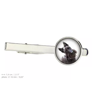 Terrier écossais, Scottish terrier - pince à cravate dans une boîte, cravate élégante, bijoux personnalisés de la marque Art-Dog