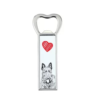 Schottischer Terrier, Scottish terrier - Flaschenöffner mit Hund, personalisierter Flaschenöffner für den Kühlschrank, ein einzigartiges Geschenk für Männer von der Marke Art-Dog
