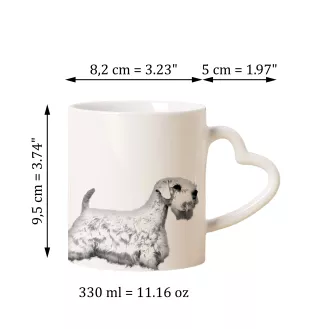 Sealyham Terrier, Welsh Border Terrier, Cowley Terrier - cup with a dog, adorable cup with a heart-shaped handle, universal gift from the Art-Dog brand